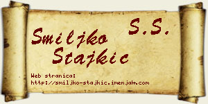 Smiljko Stajkić vizit kartica
